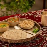 Luxury Bronze (Kansa) Dinner Thali Set of 6 Piece | Bronze Antique thali for Home, Dinning, restaurant and Gifting | Pure Bronze Thali 12 inch