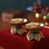 decorative brass pooja diya