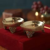 decorative brass pooja diya