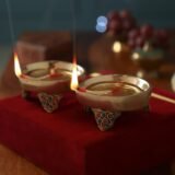 decorative brass pooja diya