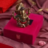brass ganesh ji idol with gift box