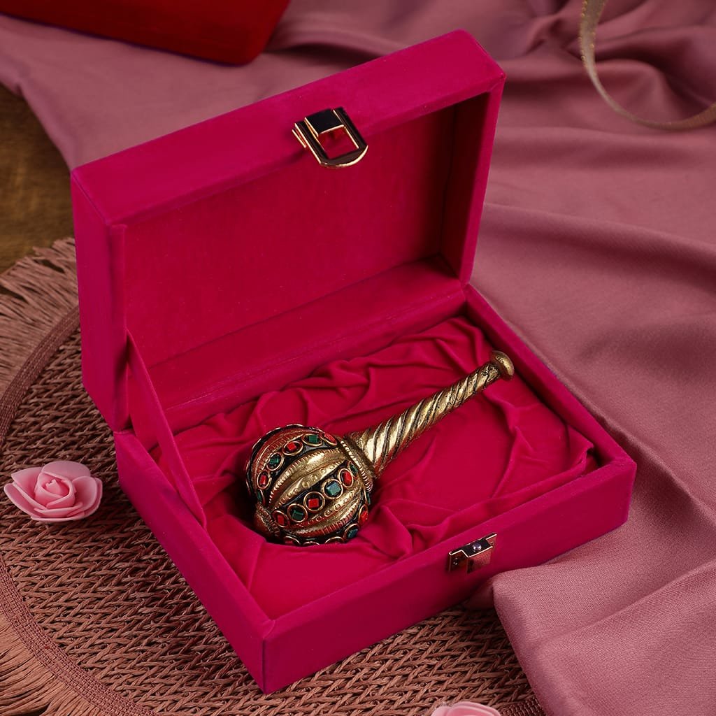 brass hanuman gada with premium gift box