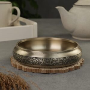 ATYA LUXURY Bronze Bowl | Kansa Bela | Kansa Chola | Srikhand Bowl. 500 ml Capacity