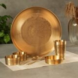 brass thali set