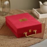 brass glass set of 2 with gift box