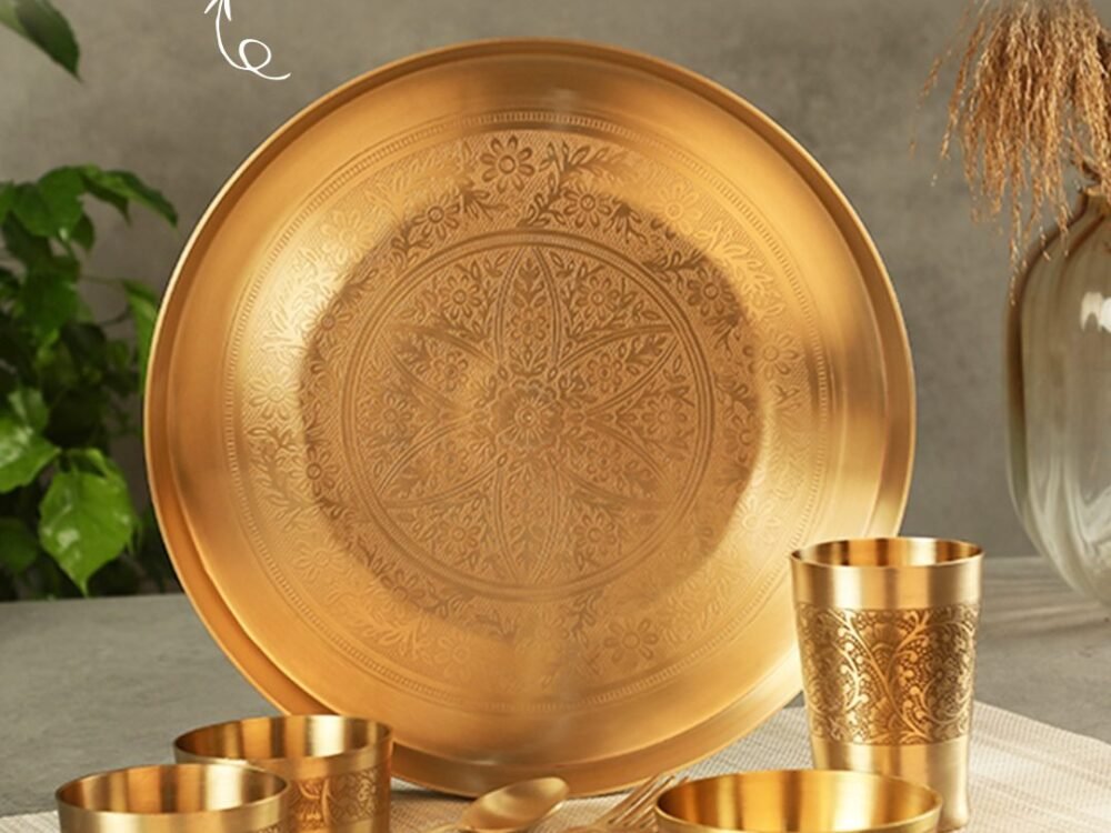 Premium Brass thali set